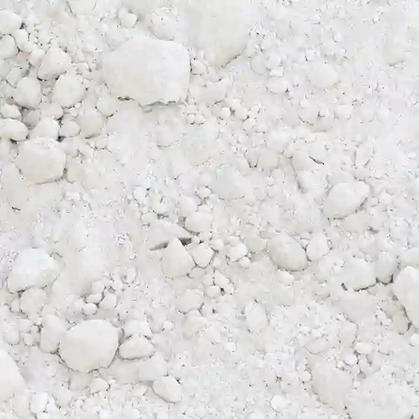 Closeup of SNOBRITE air-floated kaolin.