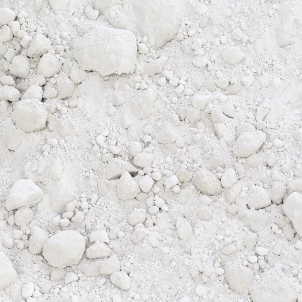 Closeup of SNOBRITE air-floated kaolin.