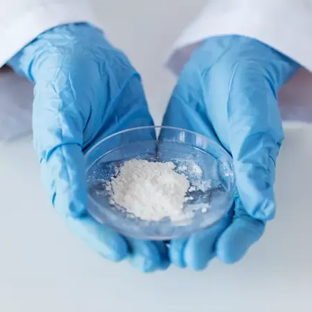 hands holding powder