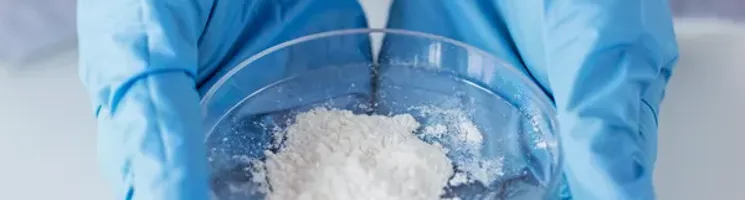hands holding powder
