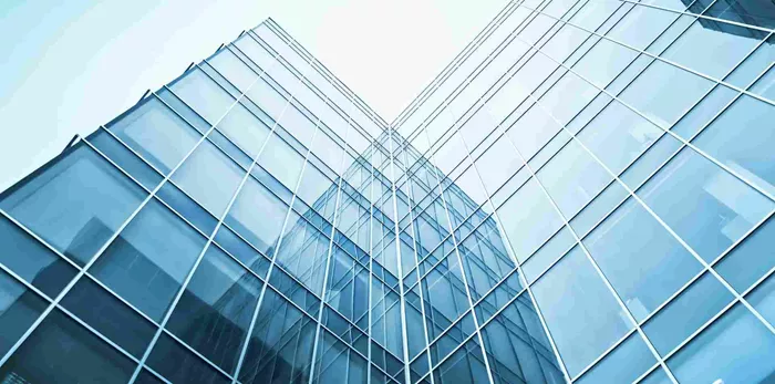 glass on buildings