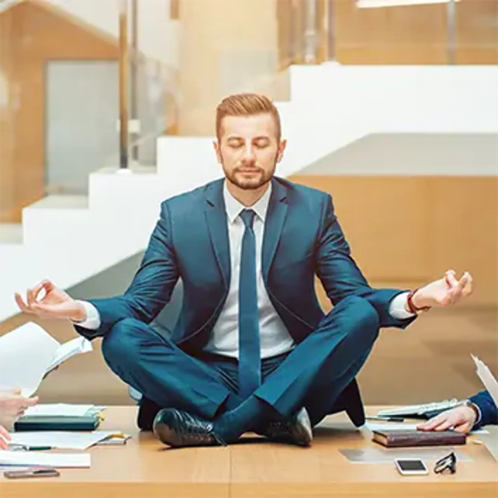 man meditating